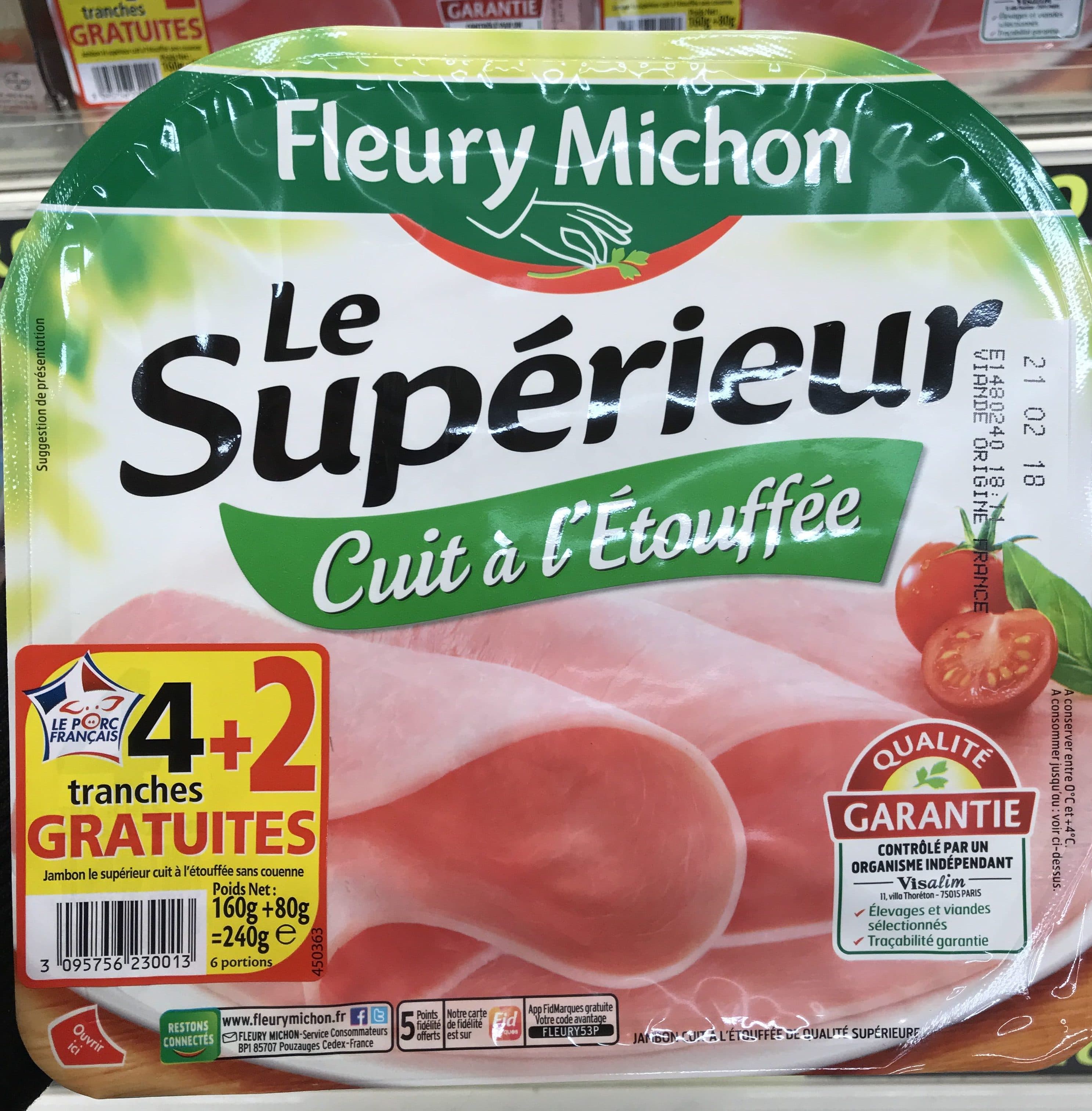 Fleury Michon Le Supérieur Cuit à l'Etouffée (4+2 tranches gratuites) packshot