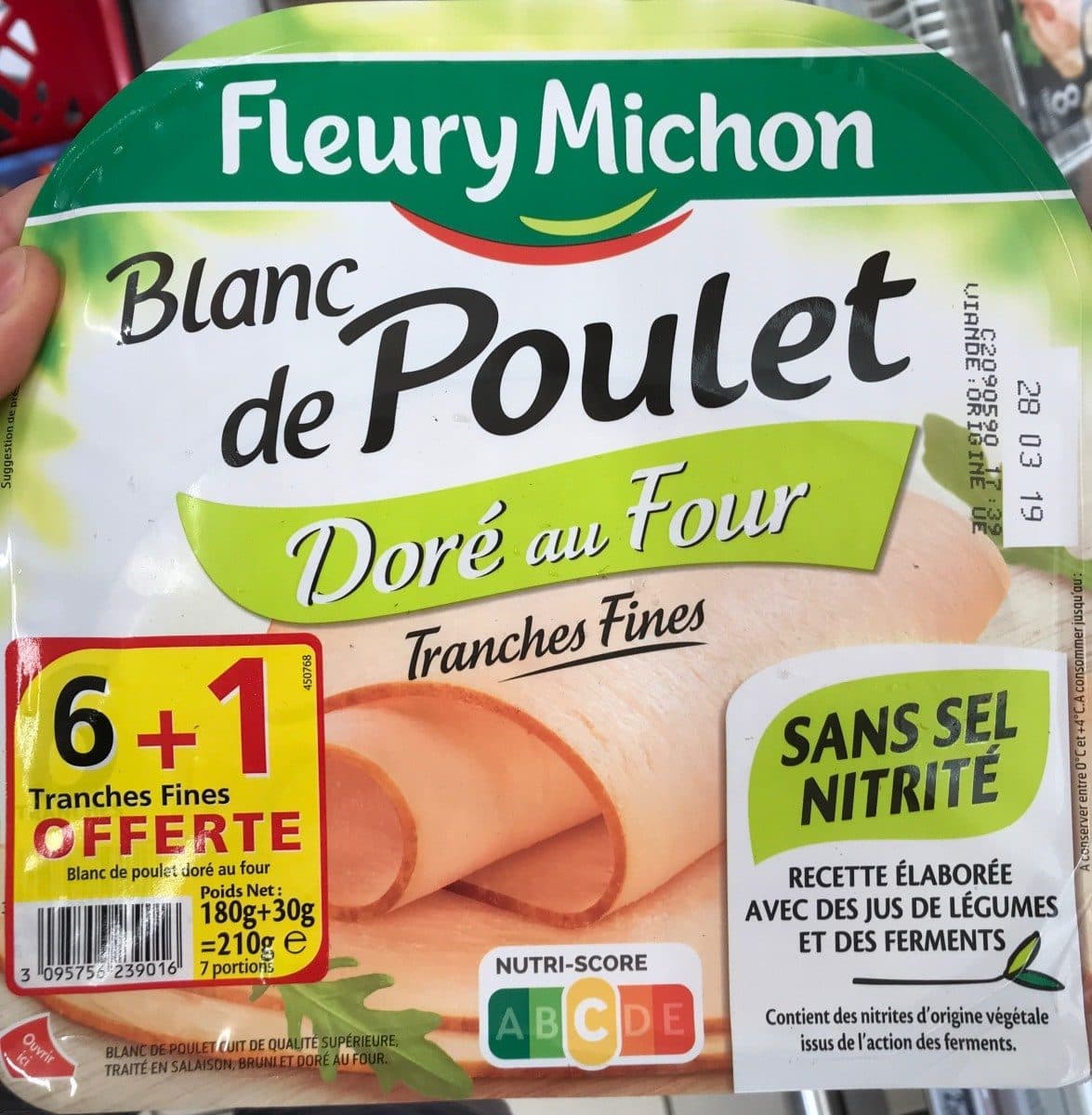Fleury Michon Blanc de poulet doré au four packshot