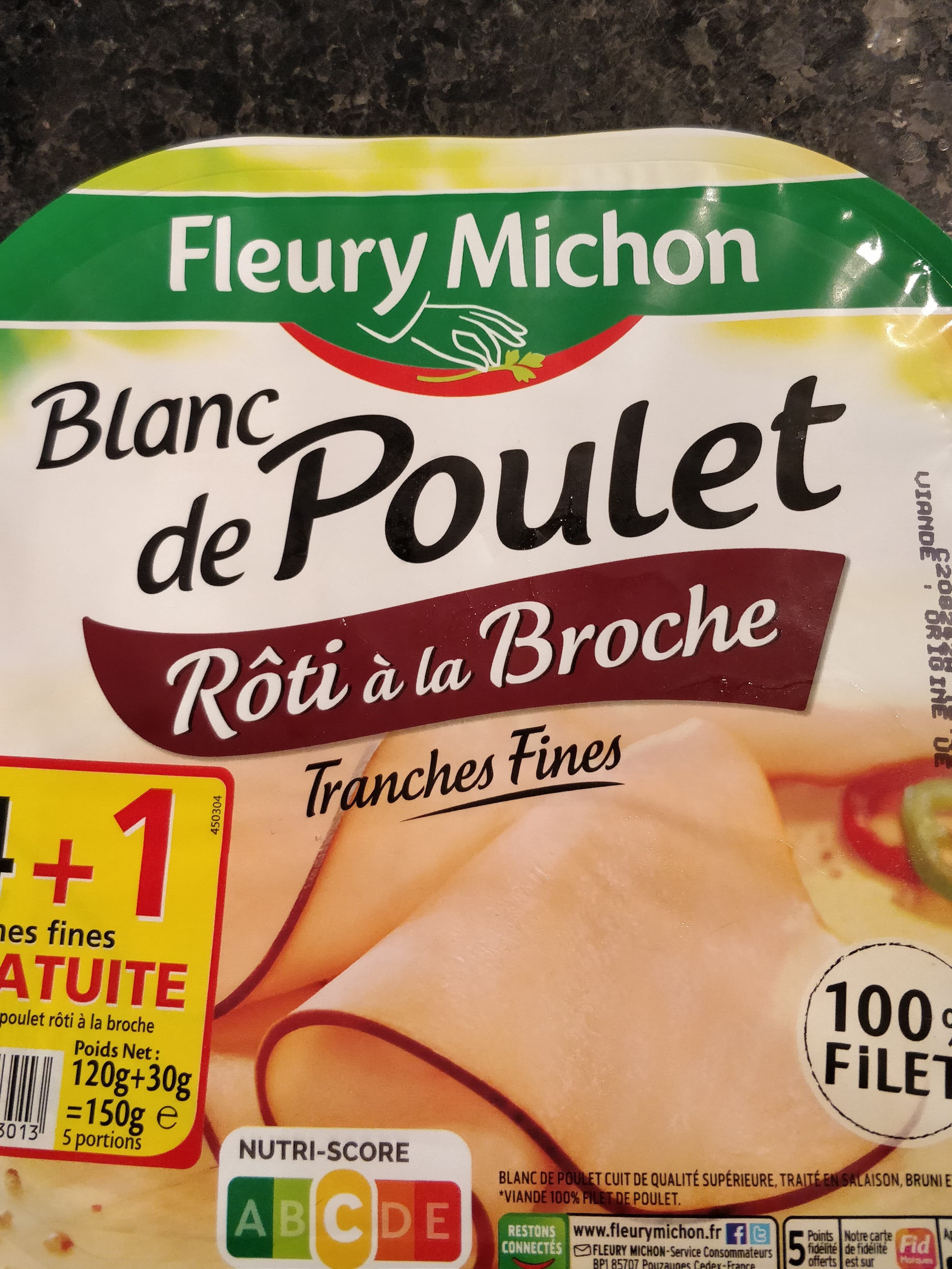 Fleury Michon Blanc de poulet rôti à la broche packshot