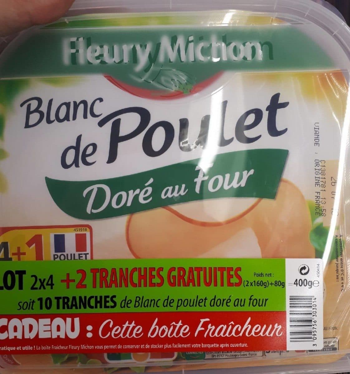 Fleury michon Blanc de poulet dore au four packshot