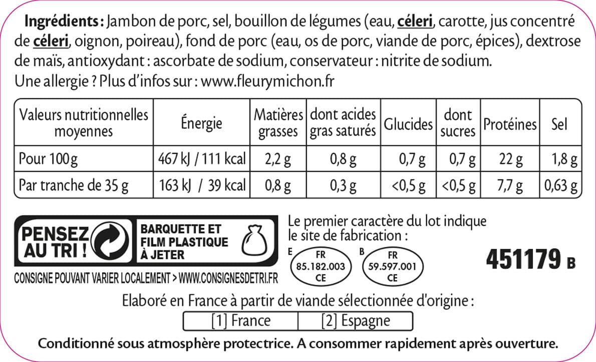 Fleury Michon Le supérieur cuit à l'étouffée - 8 tr. packshot