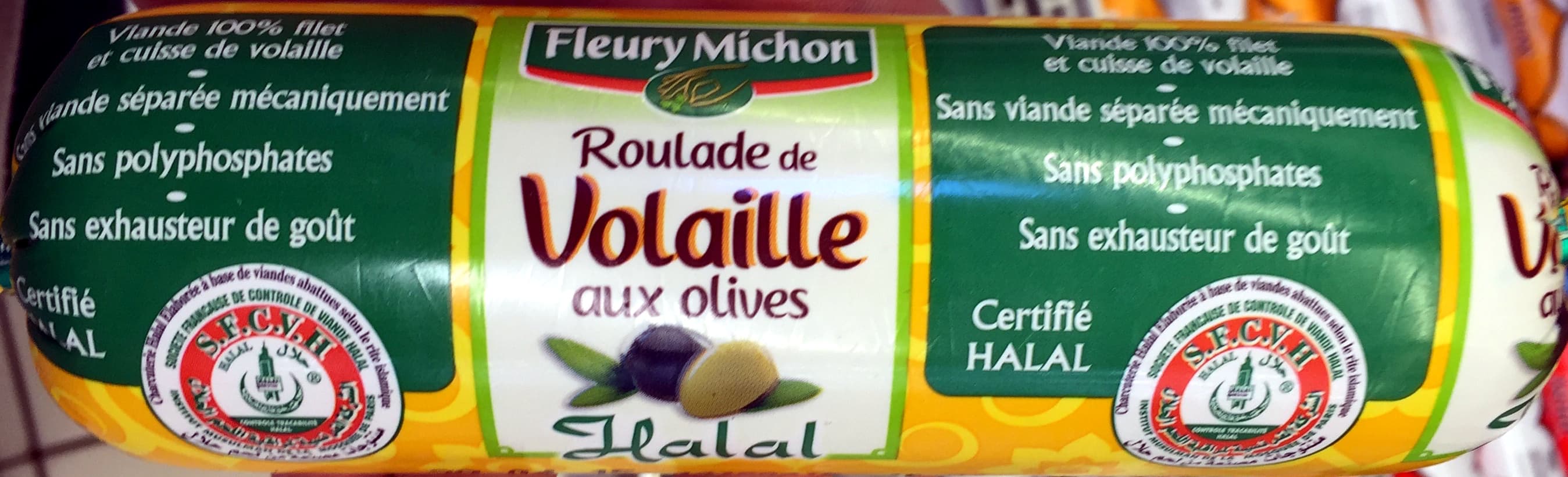 Fleury Michon Roulade de Volaille aux Olives, Halal packshot