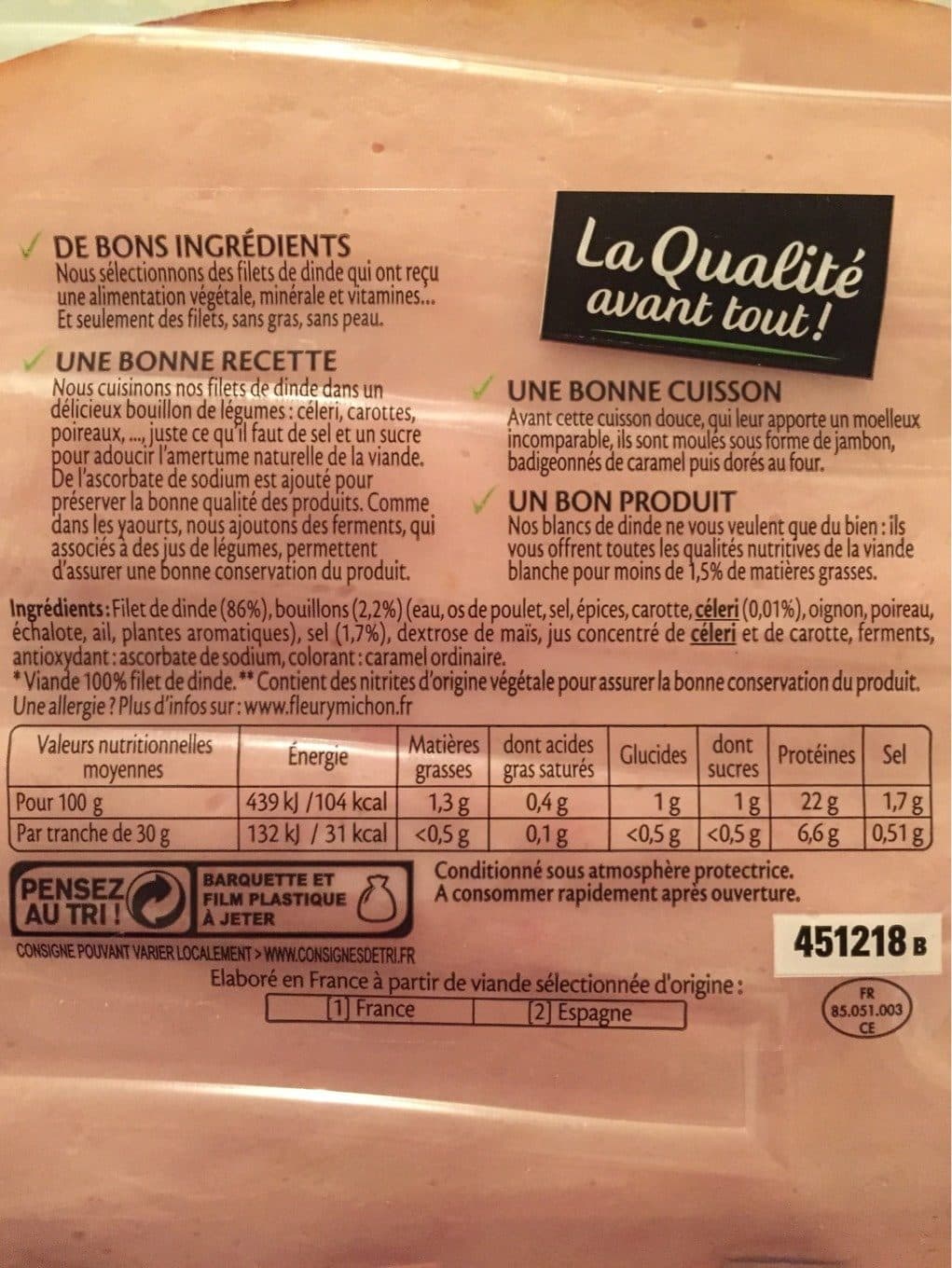 Fleury Michon Blanc de Dinde packshot
