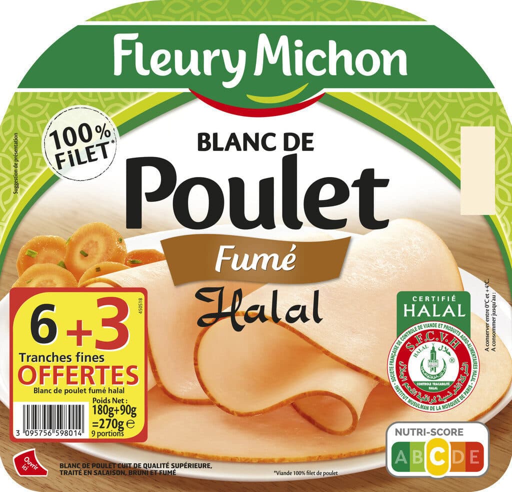 Fleury Michon Blanc de POULET FUME - HALAL packshot