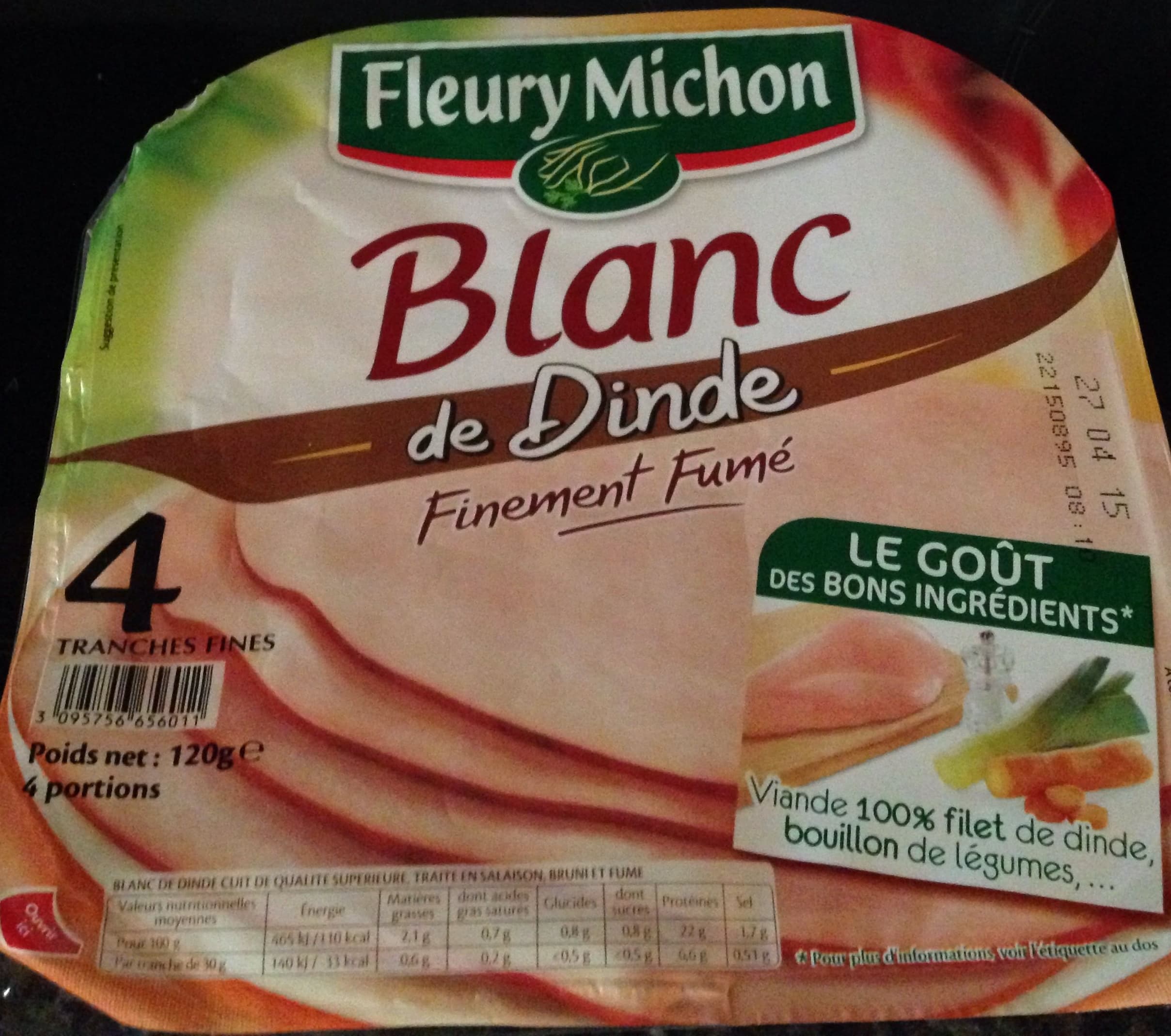 Fleury Michon Blanc de dinde ( 4 tranches) packshot