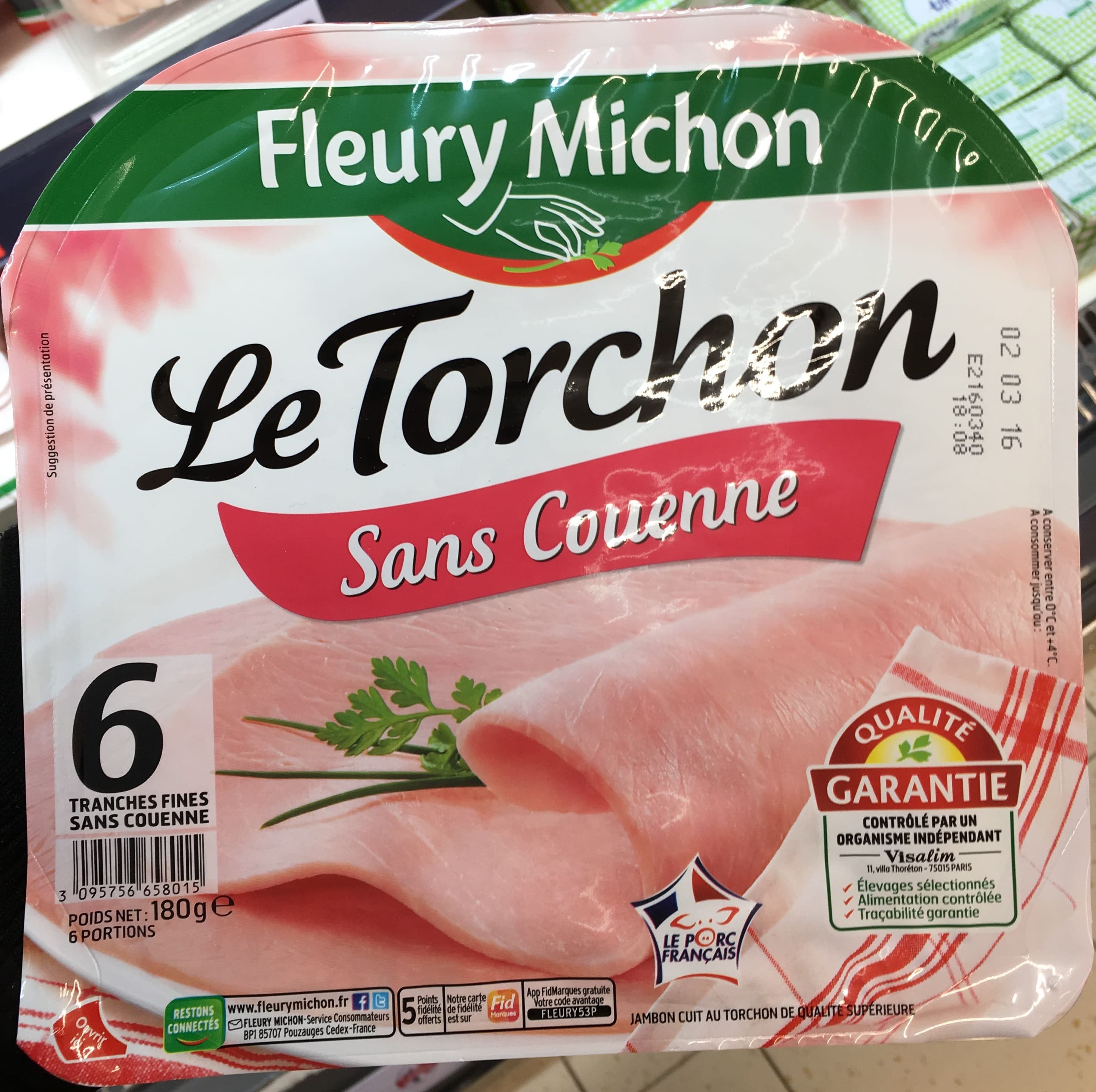 Fleury Michon Le Torchon sans couenne packshot