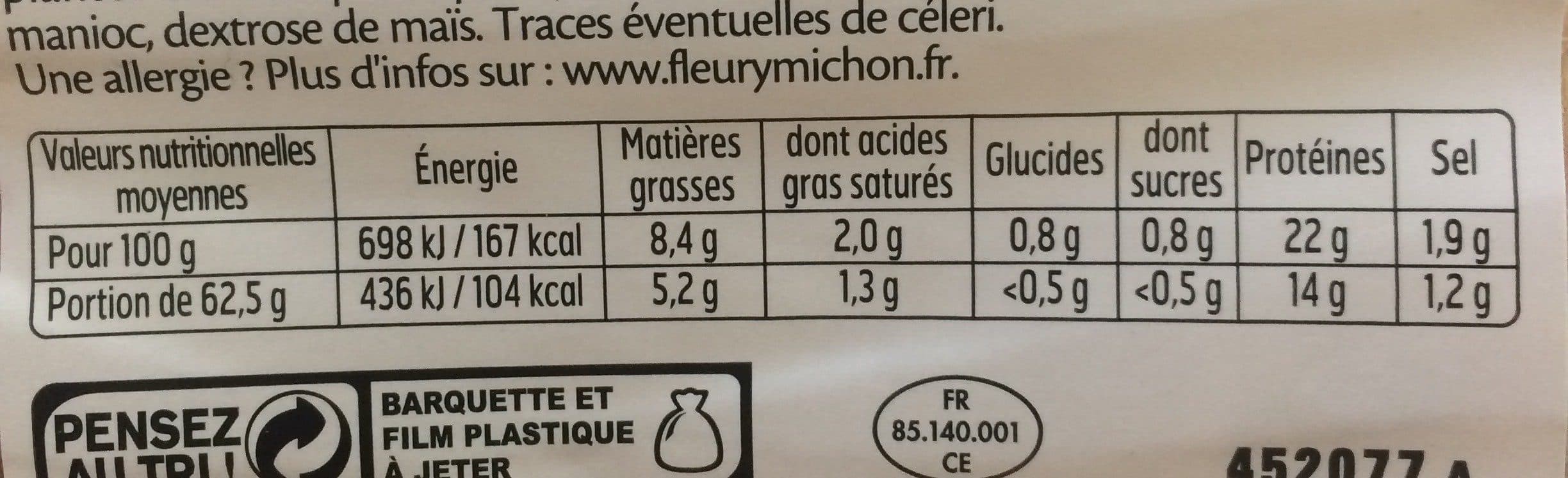Fleury Michon Émincés de Poulet Grillé packshot