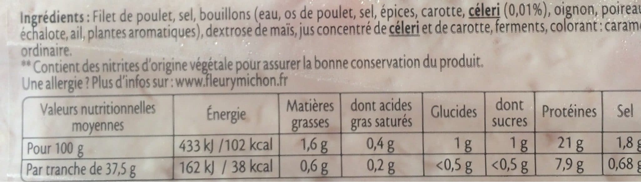 Fleury Michon Blanc de poulet packshot