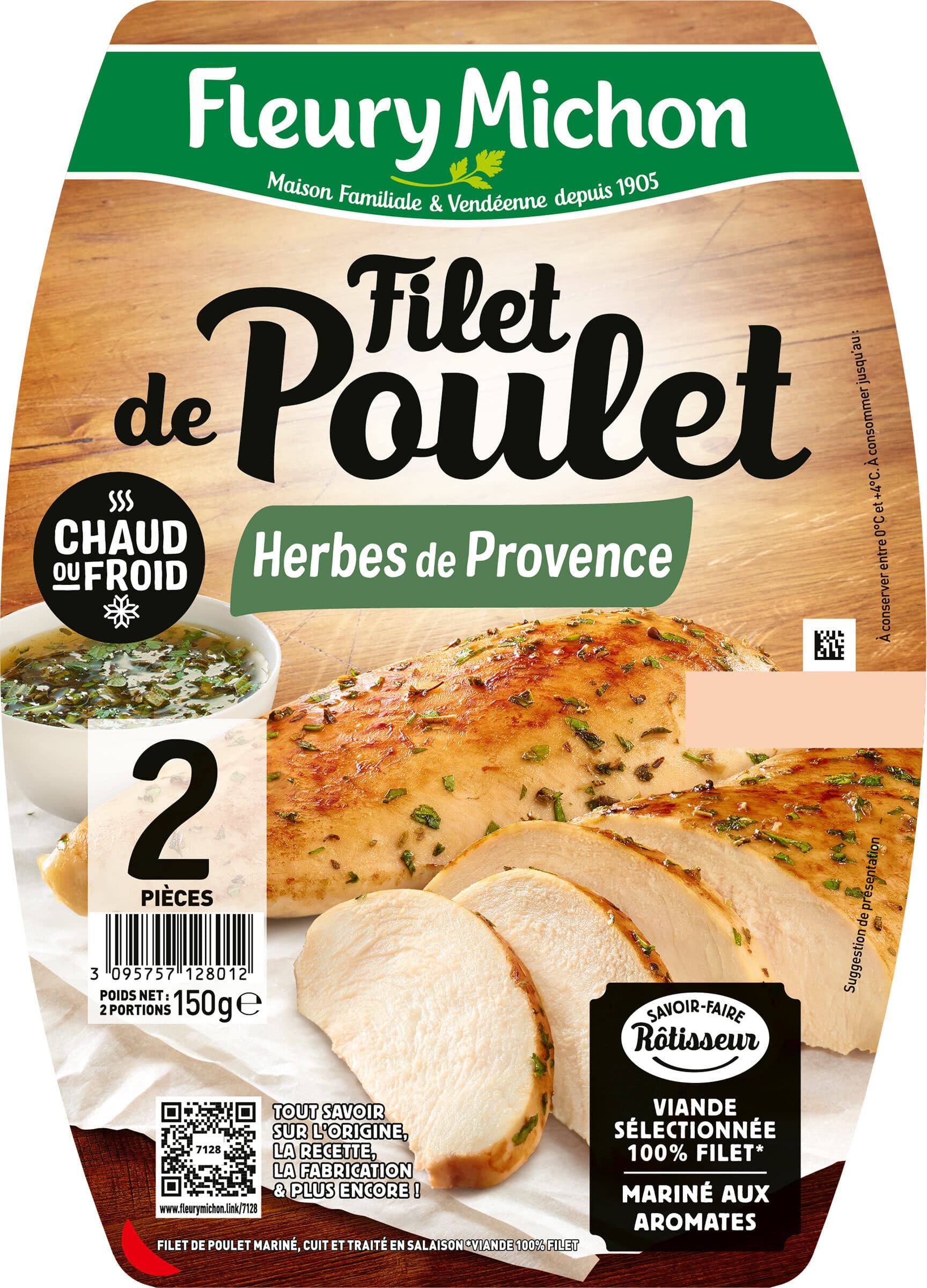 Fleury Michon Filet de Poulet - Mariné Herbes de Provence packshot