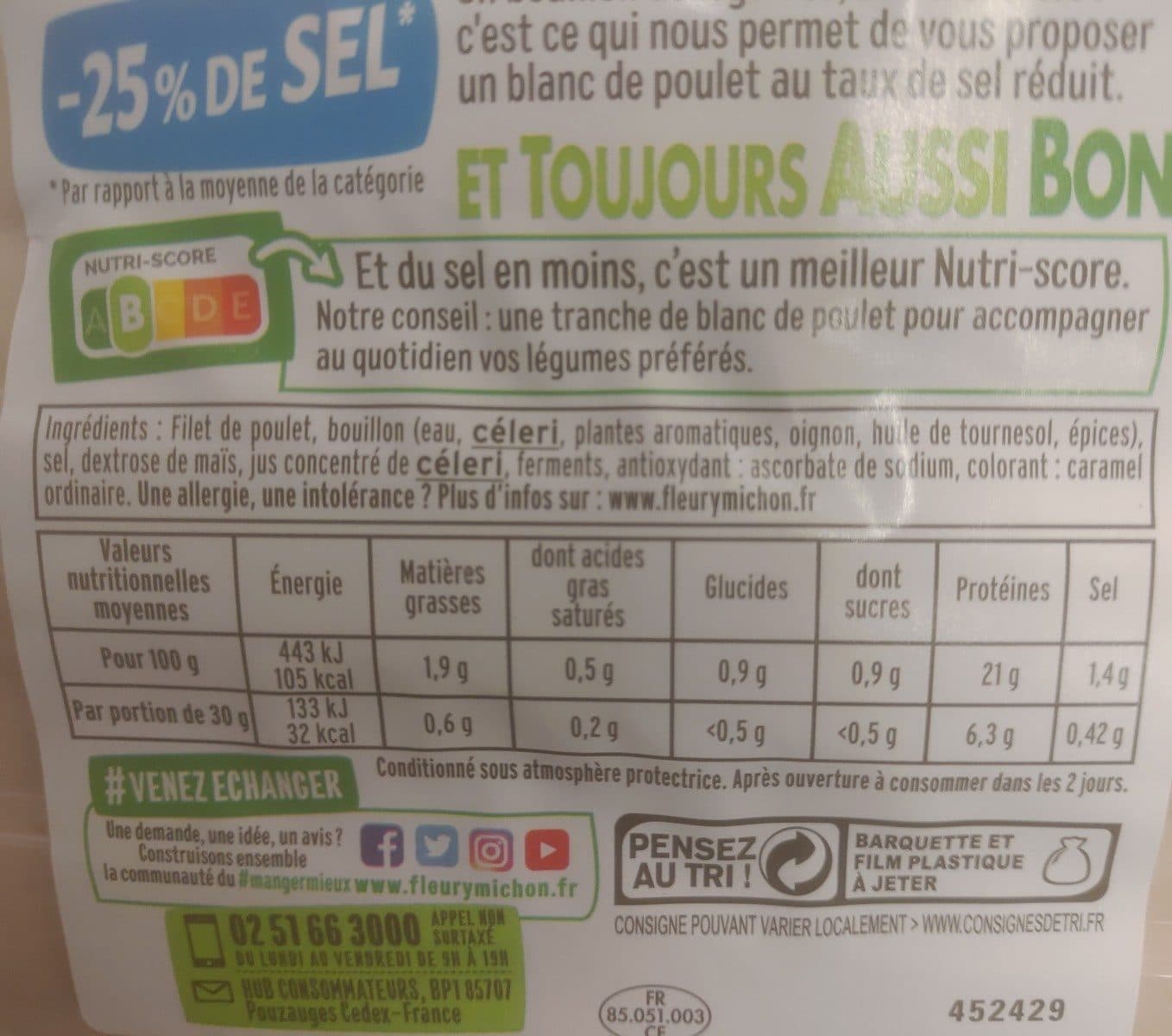 Fleury Michon Blanc de Poulet (40g) packshot