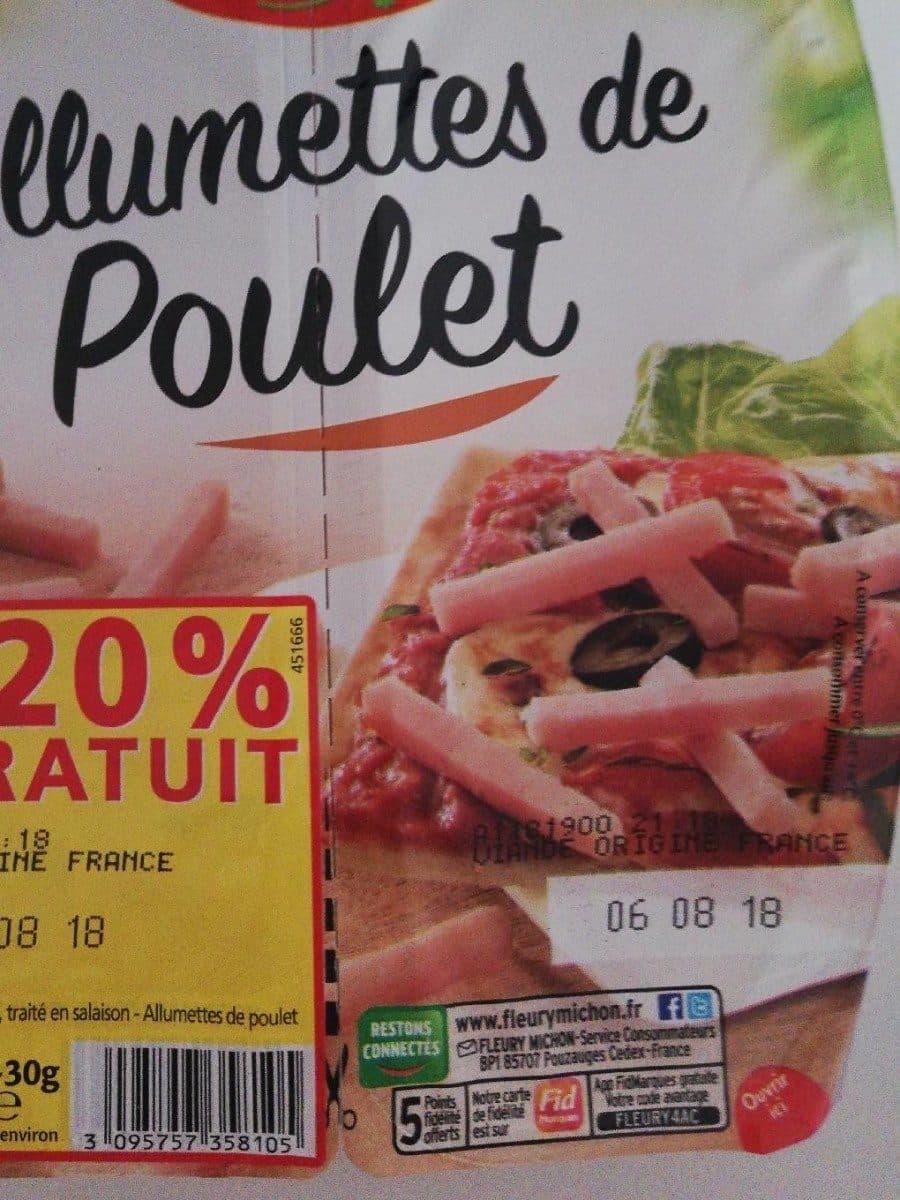 Fleury Michon Alumette de poulet packshot