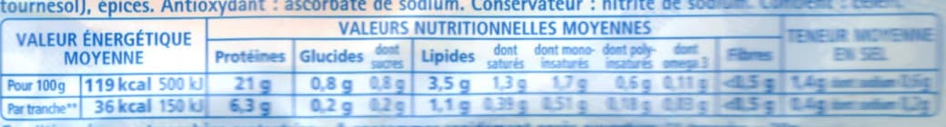 Fleury Michon Le Tranché Fin Torchon (-25% de sel) packshot