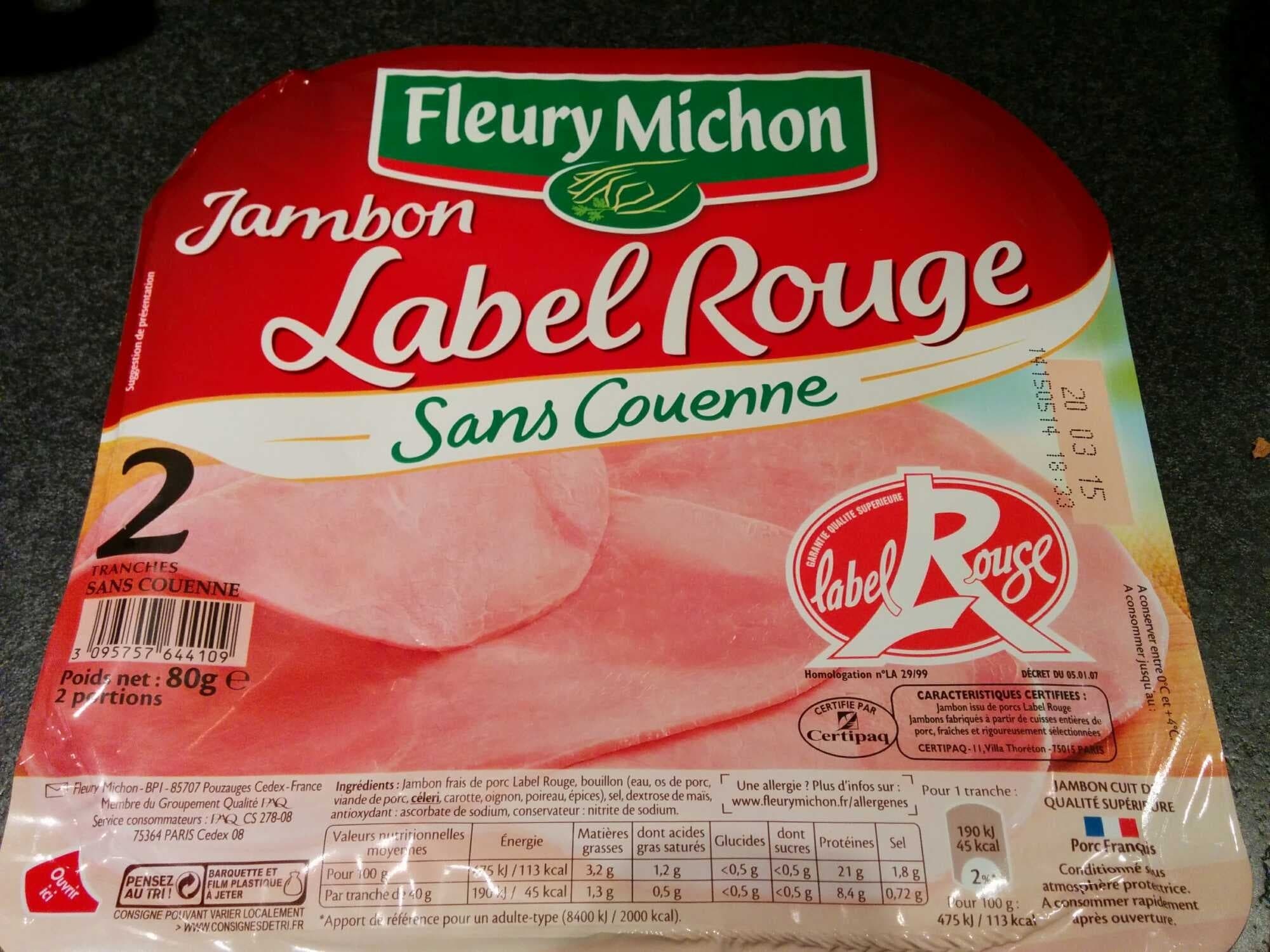 Fleury Michon Jambon Label Rouge sans Couenne packshot