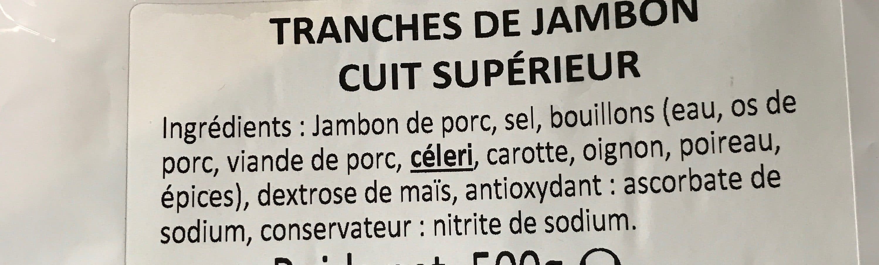 Aucune Tranches de jambon cui superieur packshot
