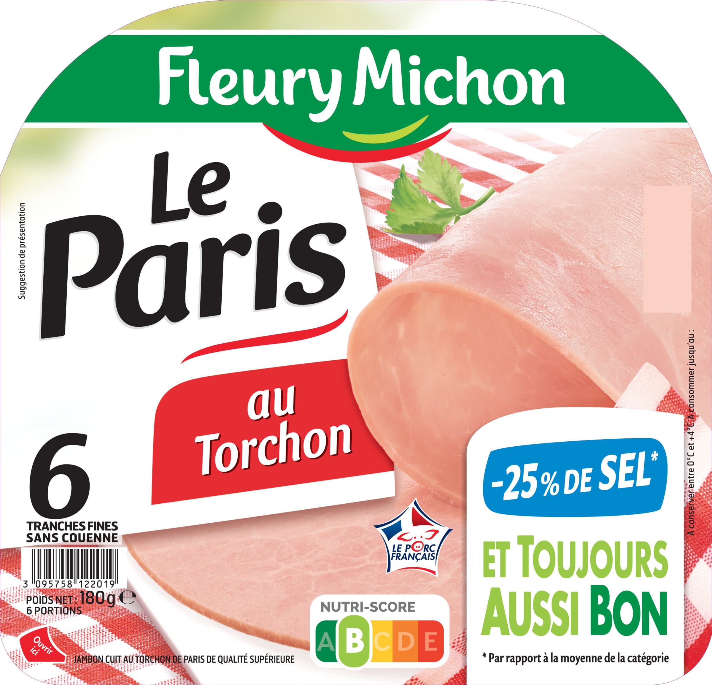 Fleury Michon Le Paris au torchon - 25% de Sel* -6 tr. packshot