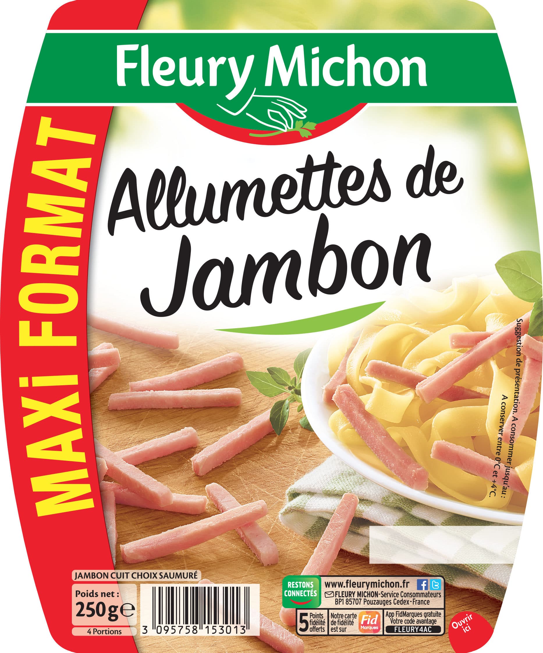 Fleury Michon Allumettes de jambon maxi format packshot