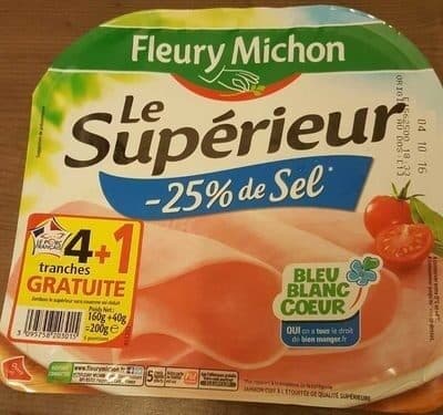 Fleury michon Jambon sans couenne sel reduit packshot