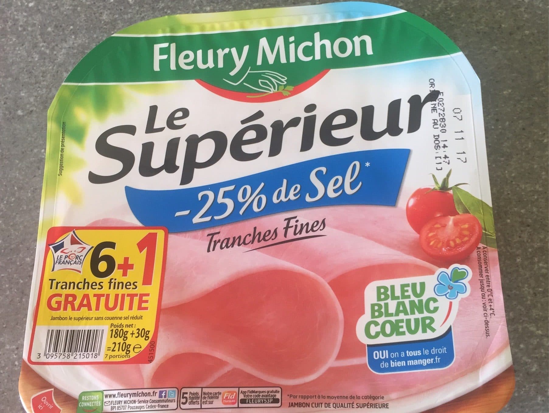 Fleury Michon Le superieur -25% sel packshot