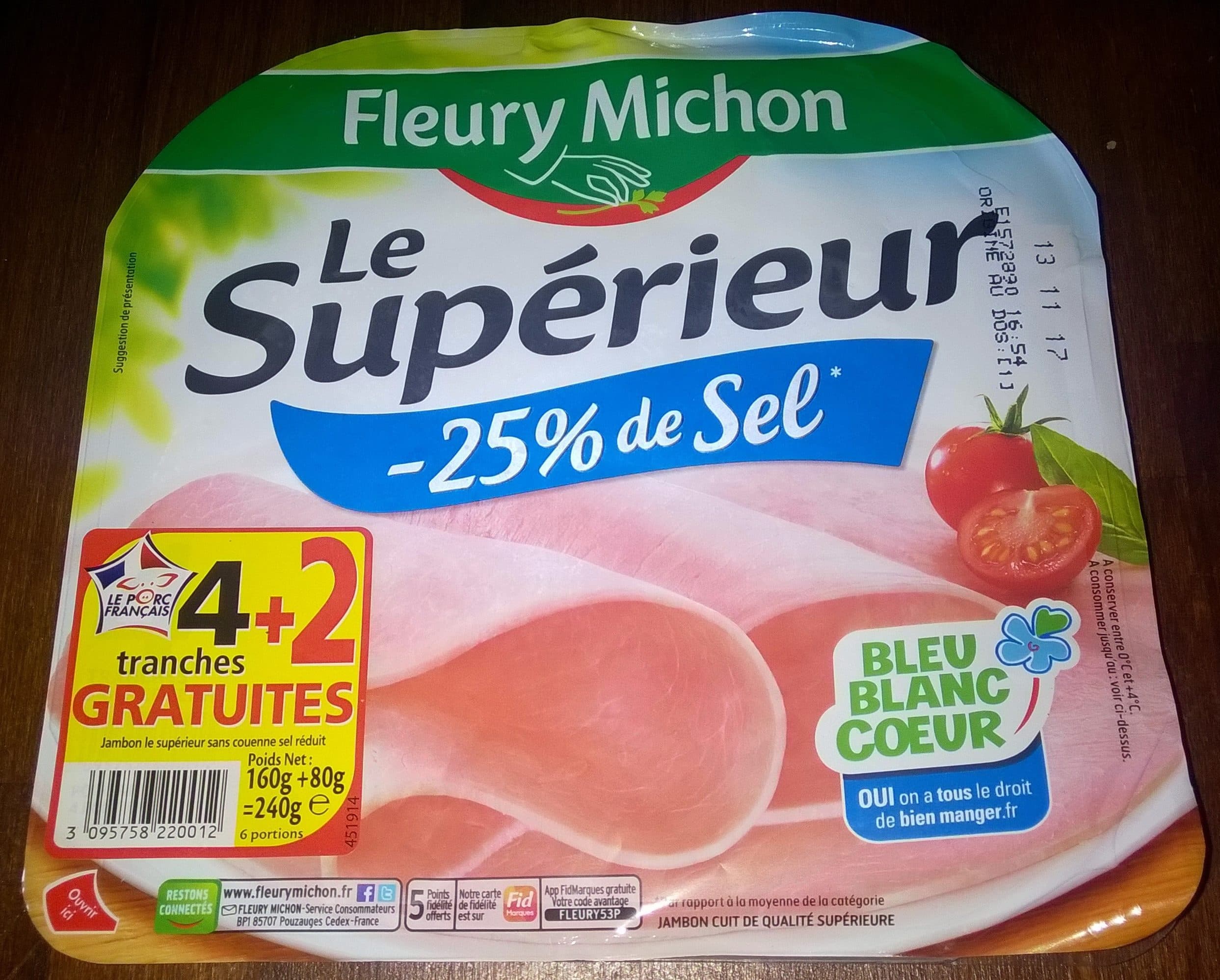 Fleury Michon Le supérieur -25% de Sel packshot