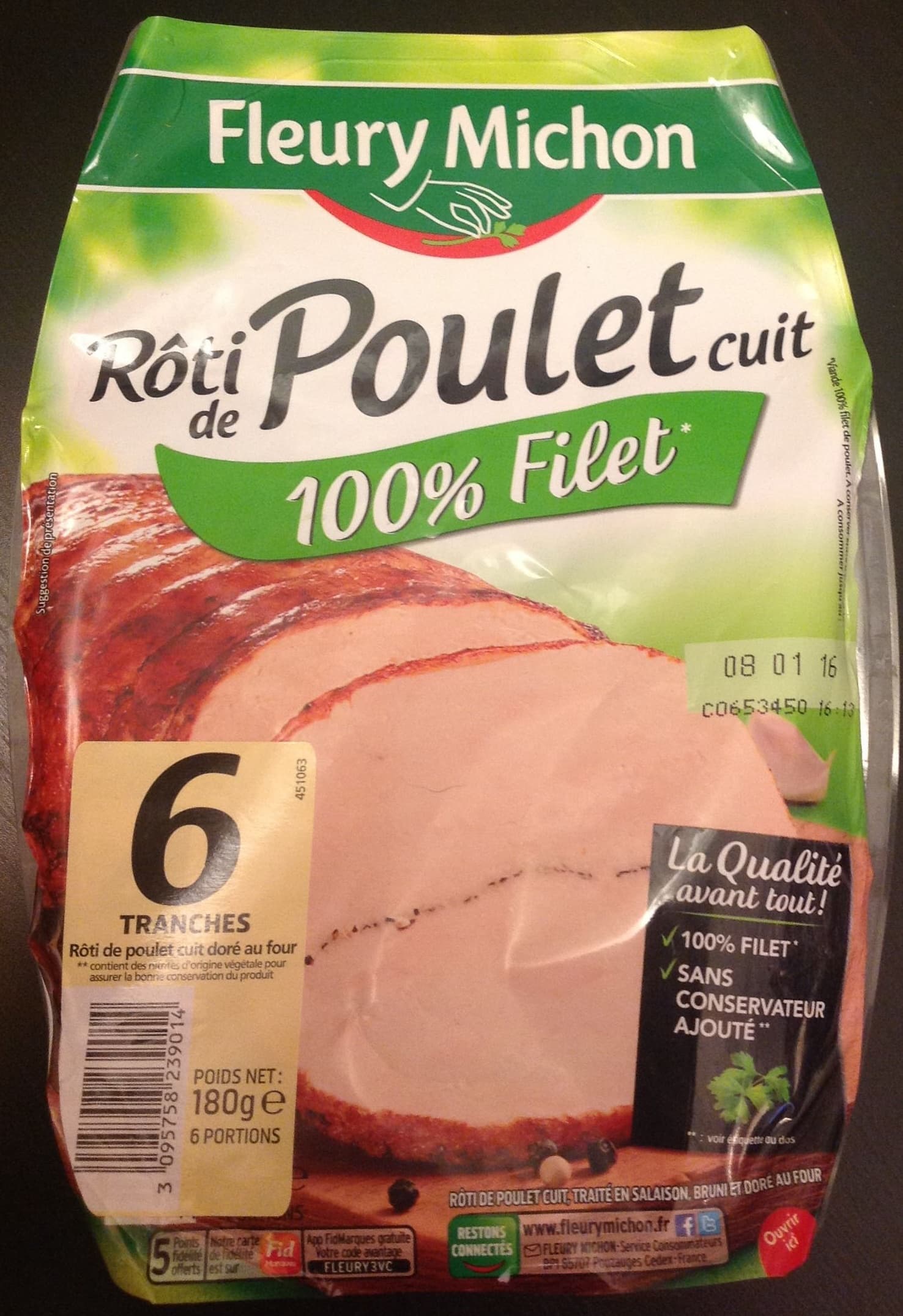 Fleury Michon Rôti de Poulet cuit packshot
