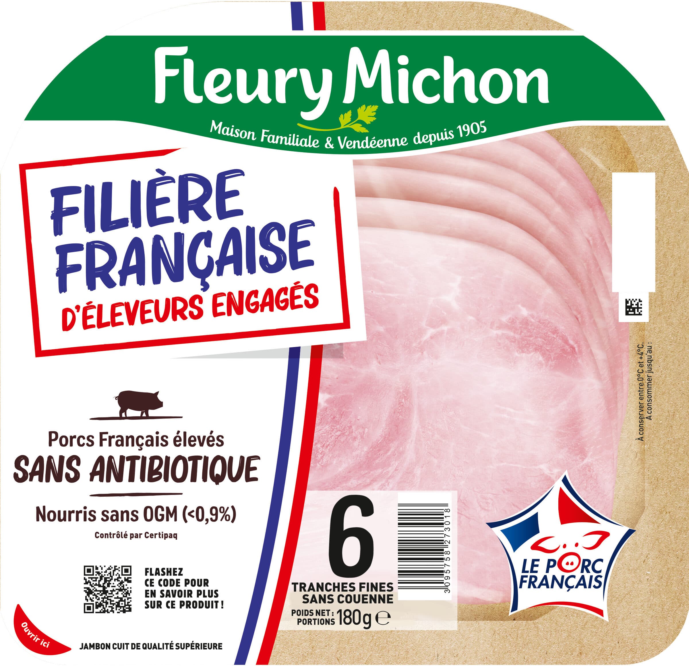 Fleury Michon Le Supérieur - à l'Etouffée - FILIERE FRANCAISE D'ELEVEURS ENGAGES packshot