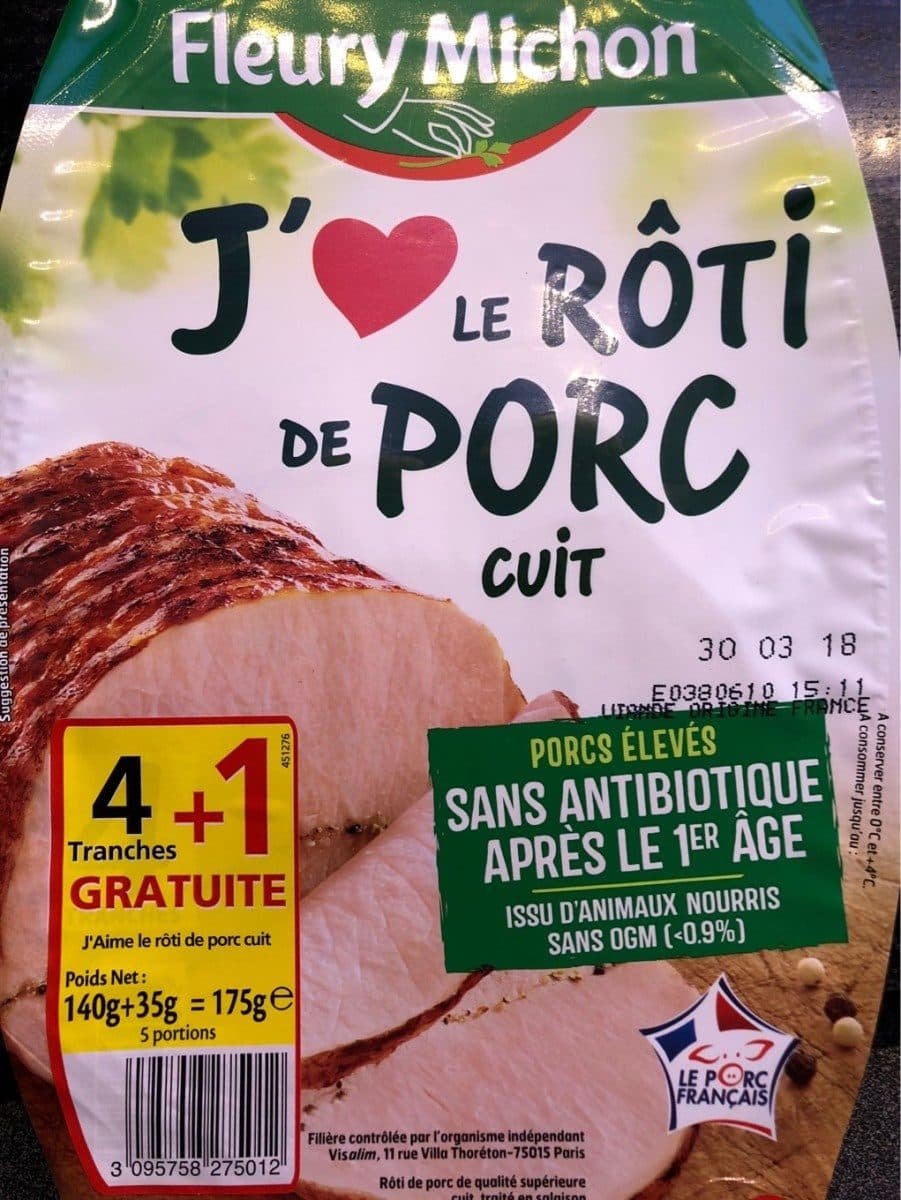 Fleury Michon Rôti de Porc Cuit packshot