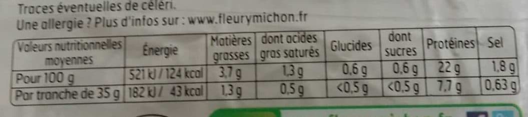 Fleury Michon J'♥ le jambon packshot