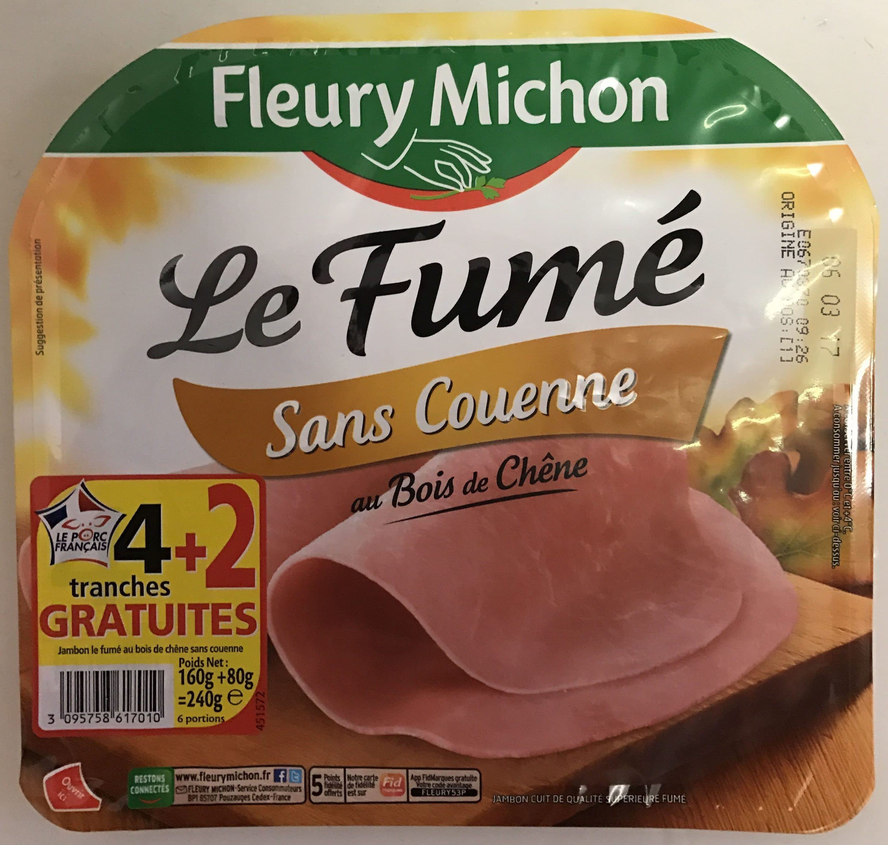Fleury Michon Le Fumé sans couenne (4+2 gratuites) packshot