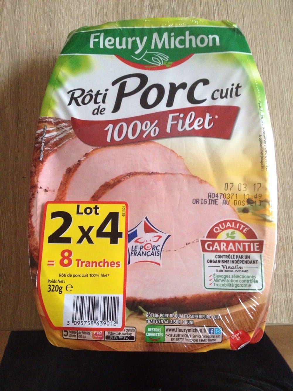 Fleury Michon Rôti de porc packshot