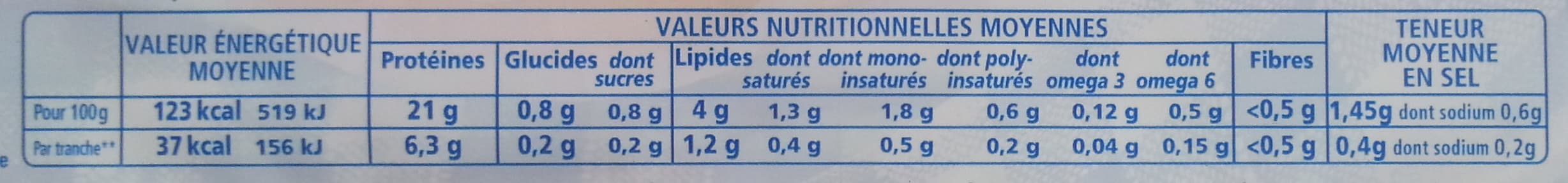 Fleury Michon Le Tranché Fin Torchon (- 25 % de Sel) 4 Tranches Fines Sans couenne packshot