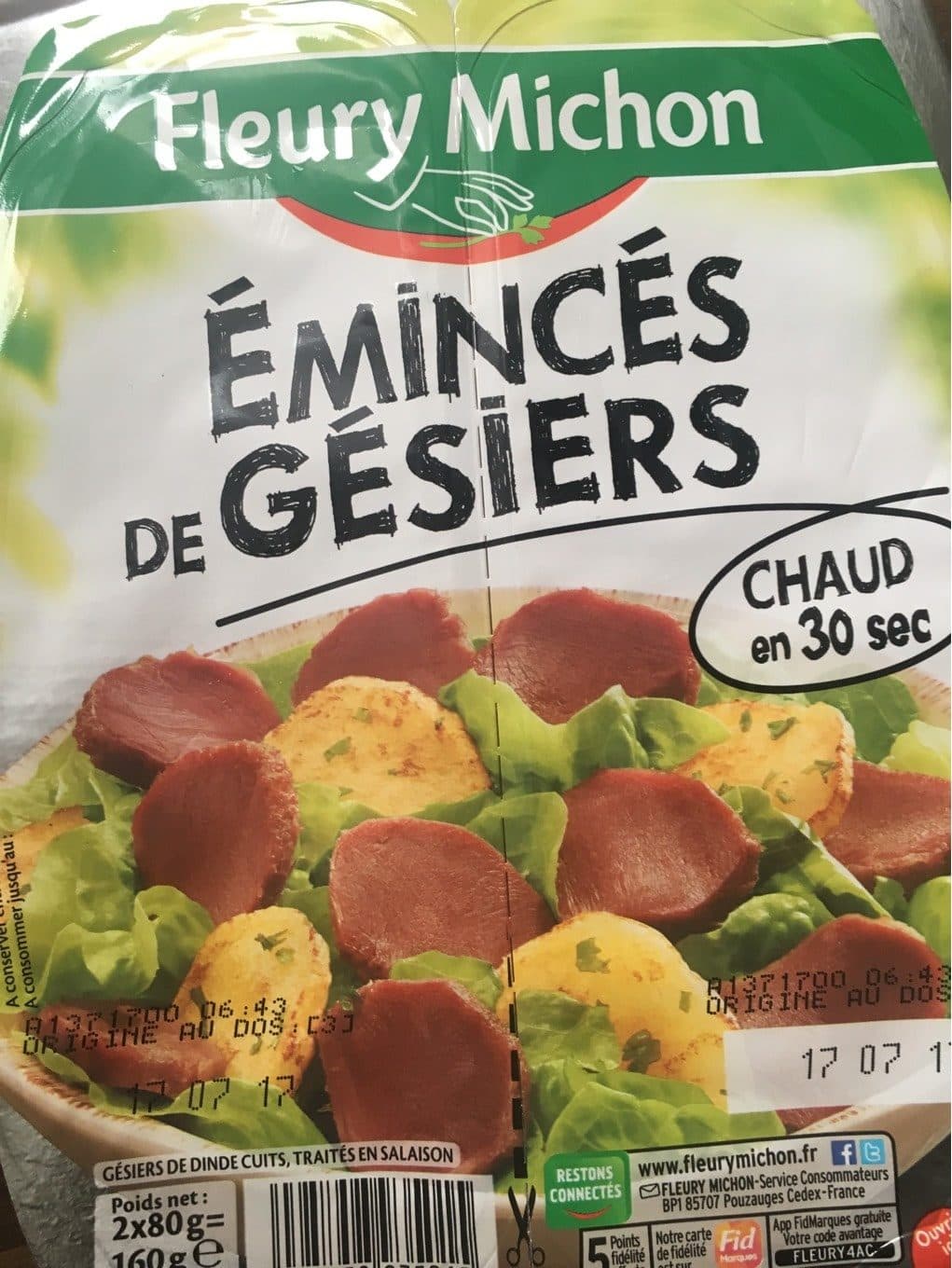 Fleury Michon Émincés de gésiers packshot
