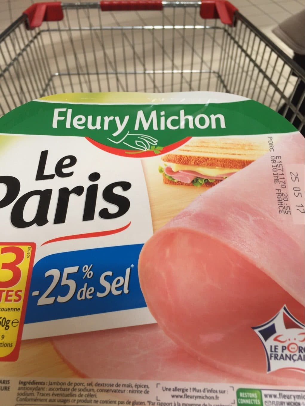 Fleury Michon Le Jambon de Paris -25% de Sel packshot
