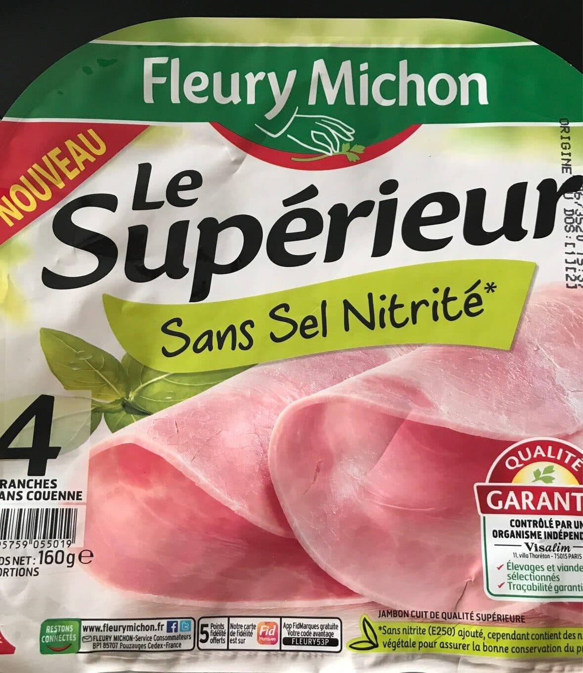 Fleury Michon Le supérieur sans sel nitrite packshot
