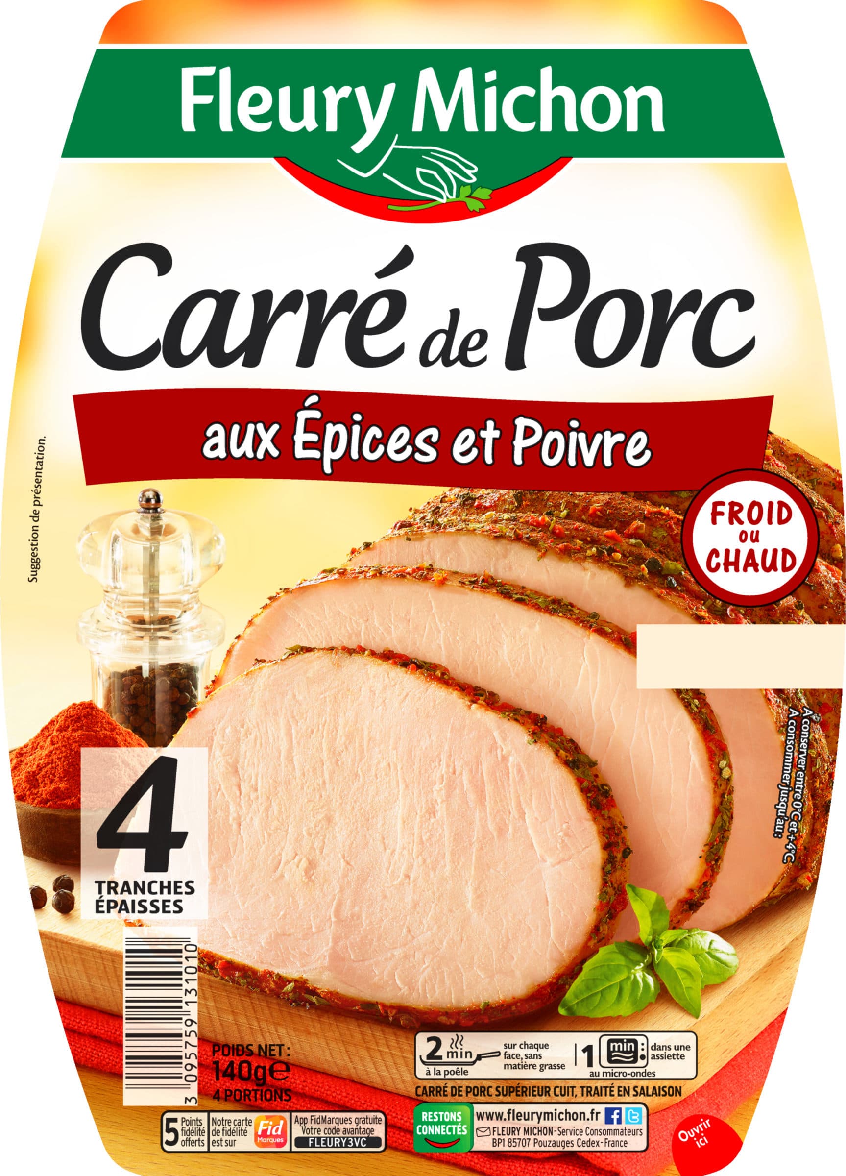 Fleury Michon Carré de porc épices/poivre packshot