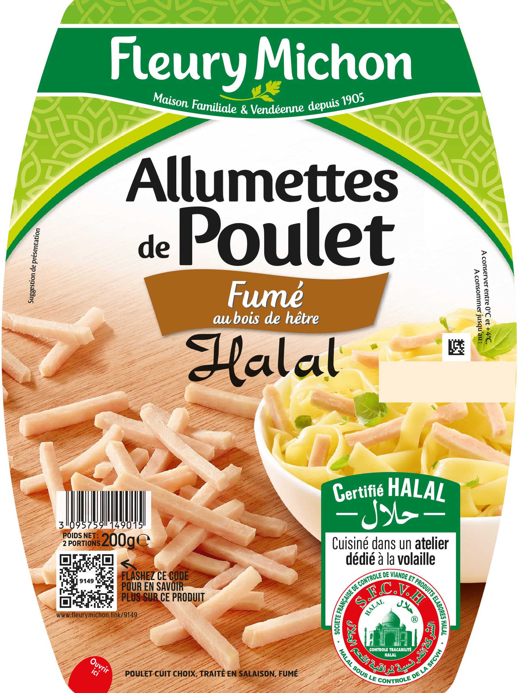Fleury Michon Allumettes de Poulet - Fumé - Halal packshot