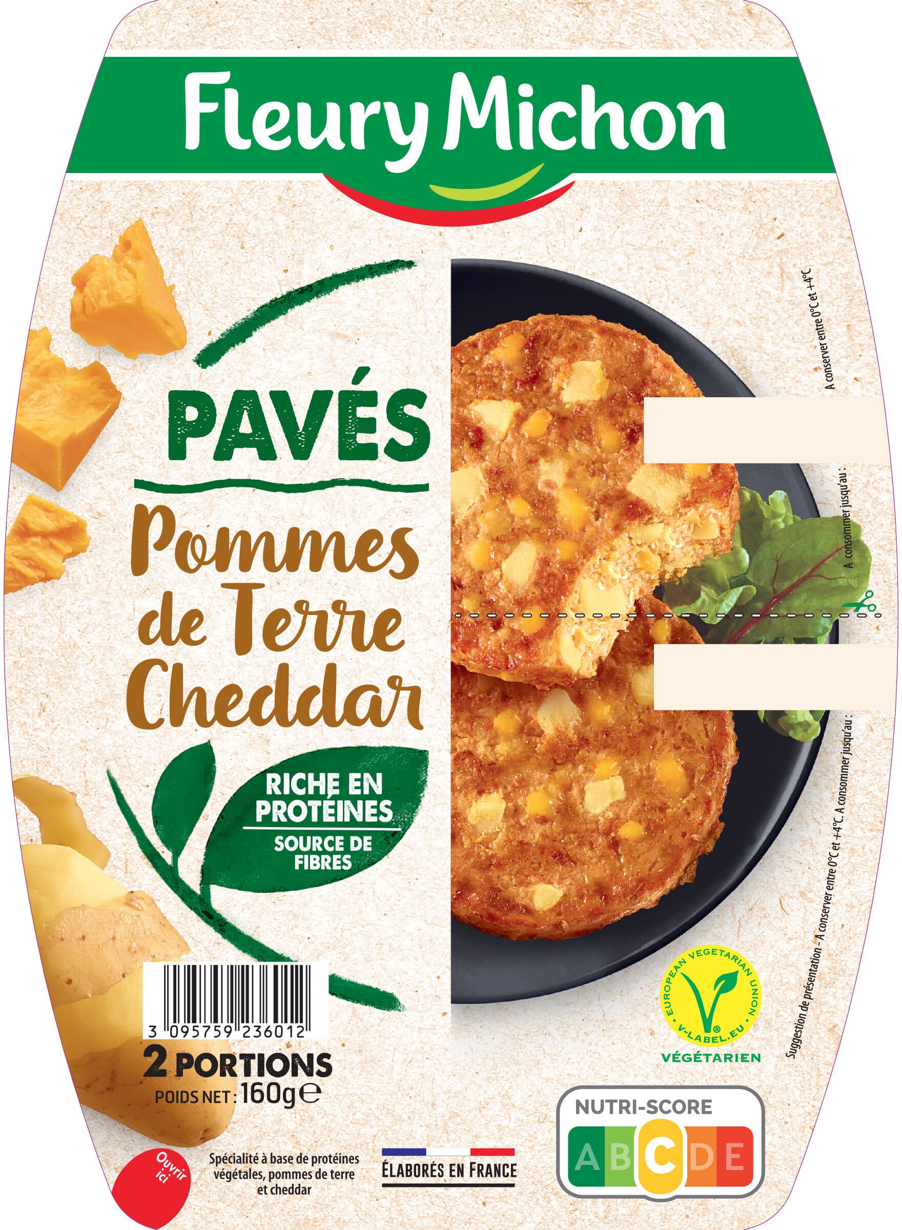 Fleury Michon Pavés Pommes de Terres Cheddar packshot