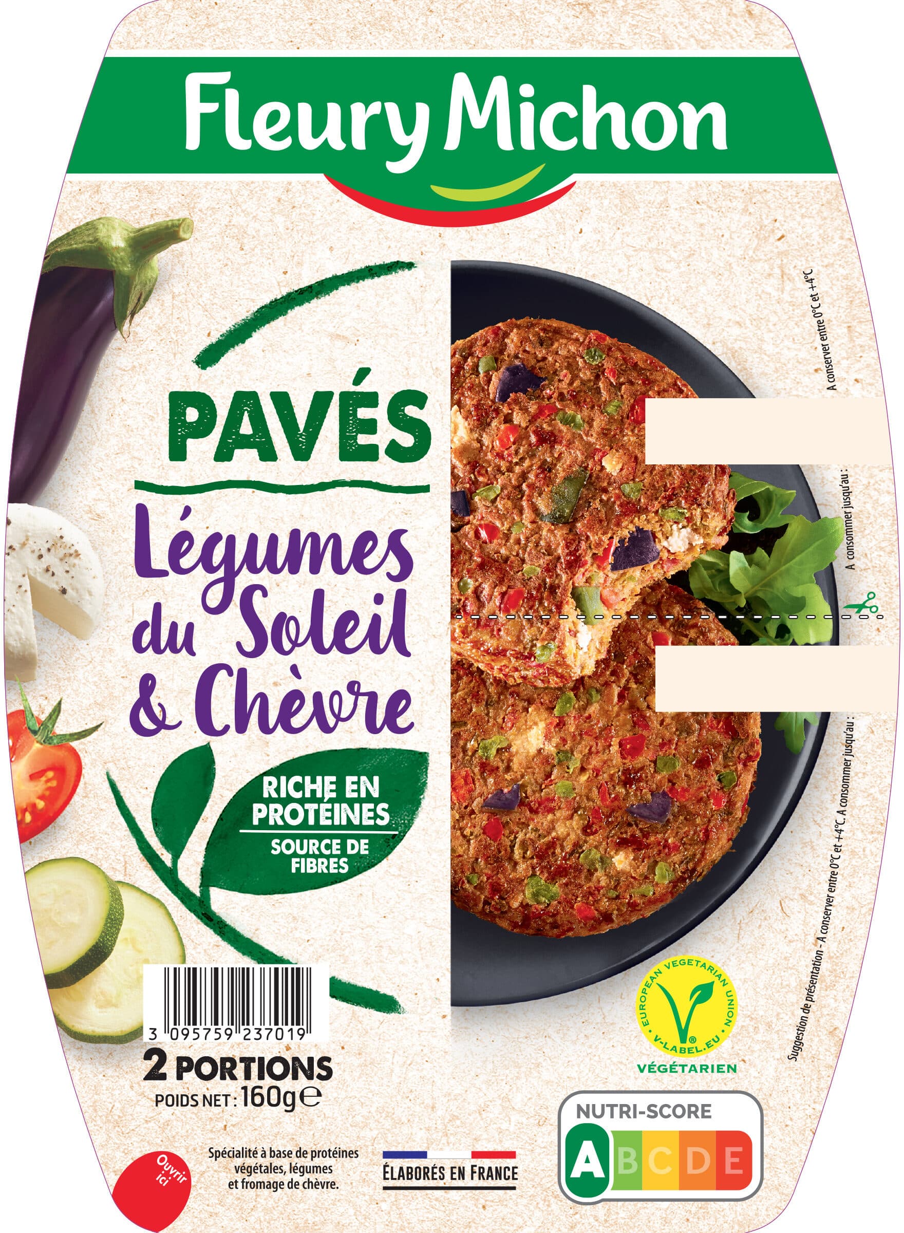 Fleury Michon Pavés Légumes du Soleil et Chêvre packshot