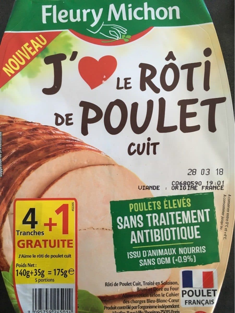 Fleury Michon Le rôti de poulet cuit packshot