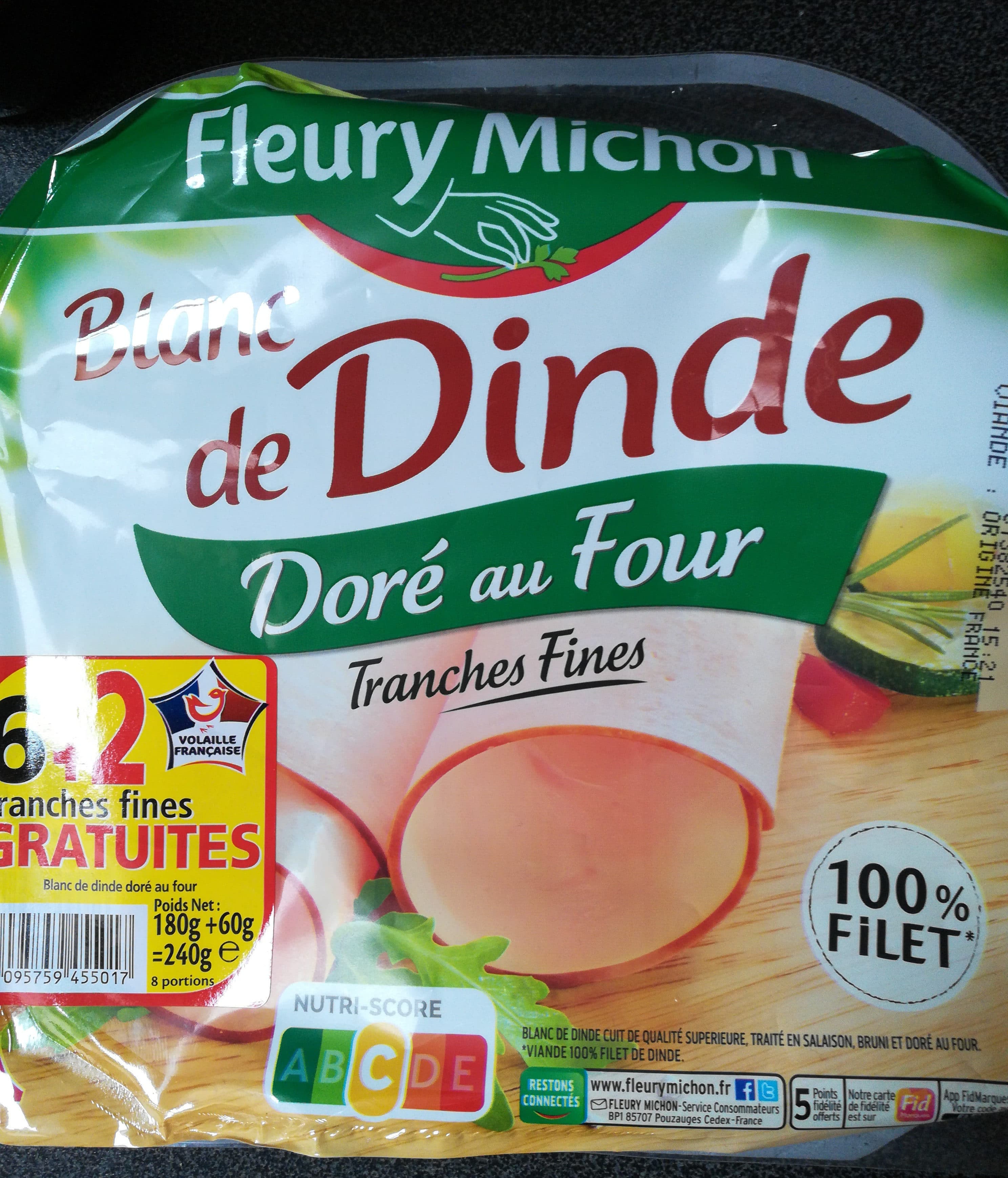 Fleury michon Blanc de dinde doré au four packshot