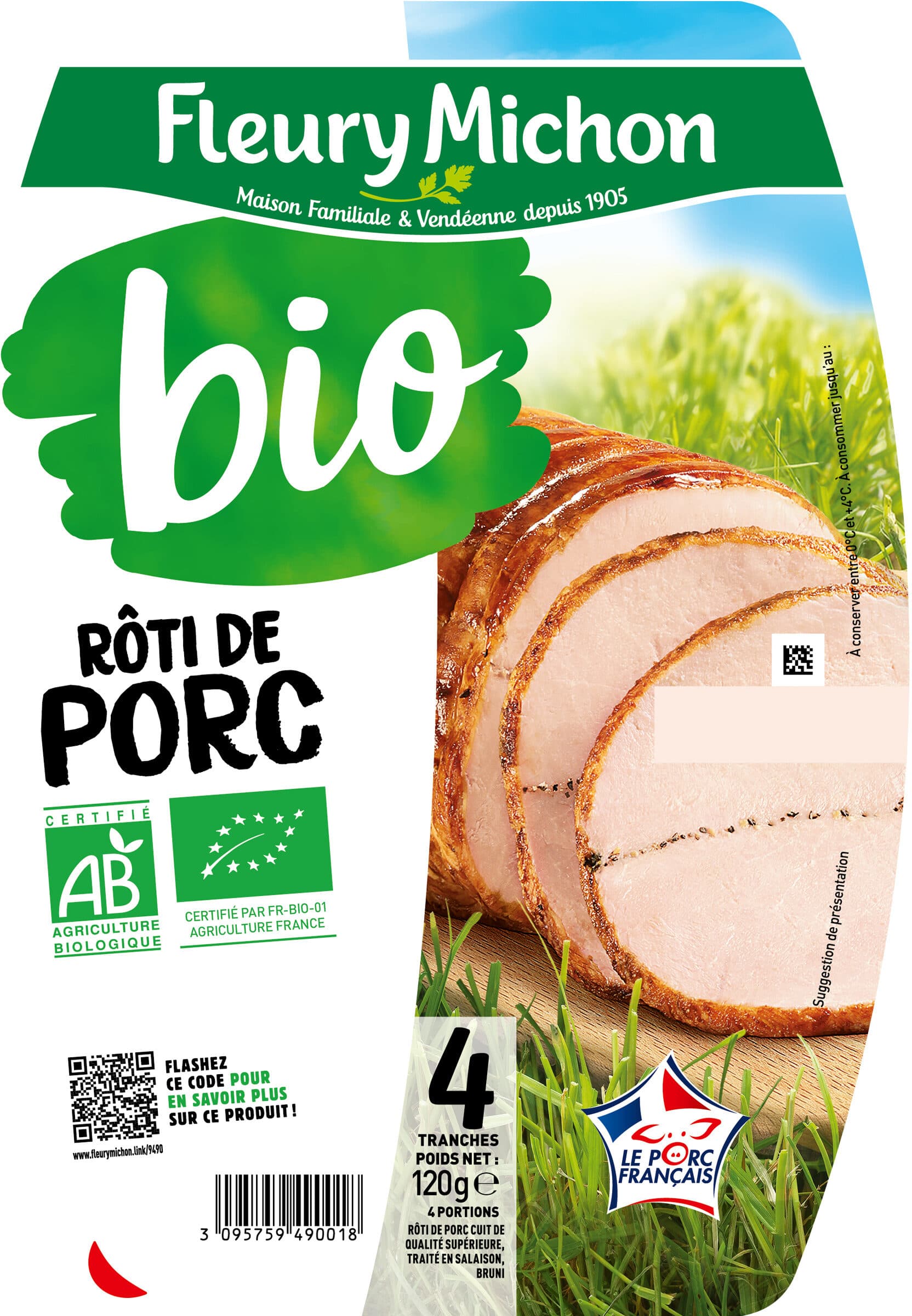 Fleury Michon Rôti de Porc - 100% Filet** - BIO packshot