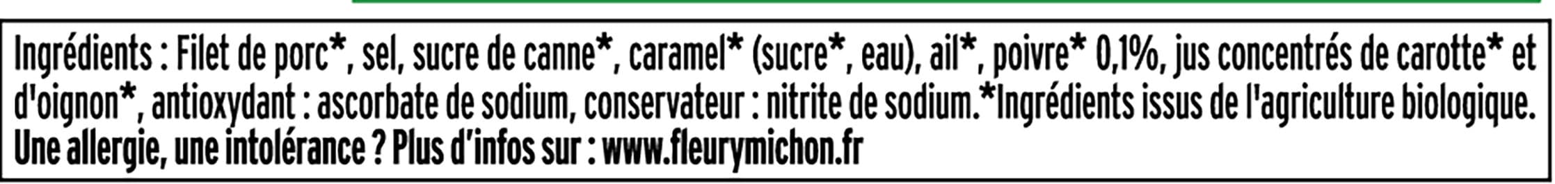 Fleury Michon Rôti de porc cuit BIO - 2 tranches packshot