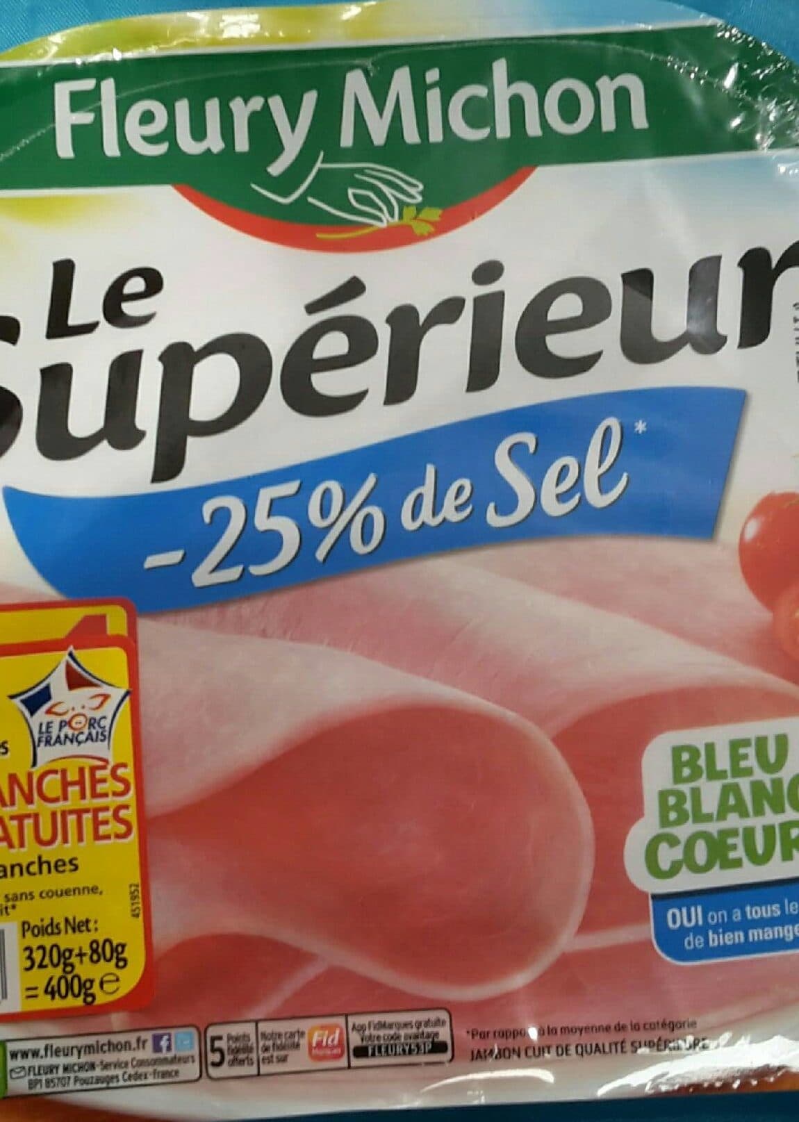 Fleury Michon Jambon supérieur Fleury michon packshot