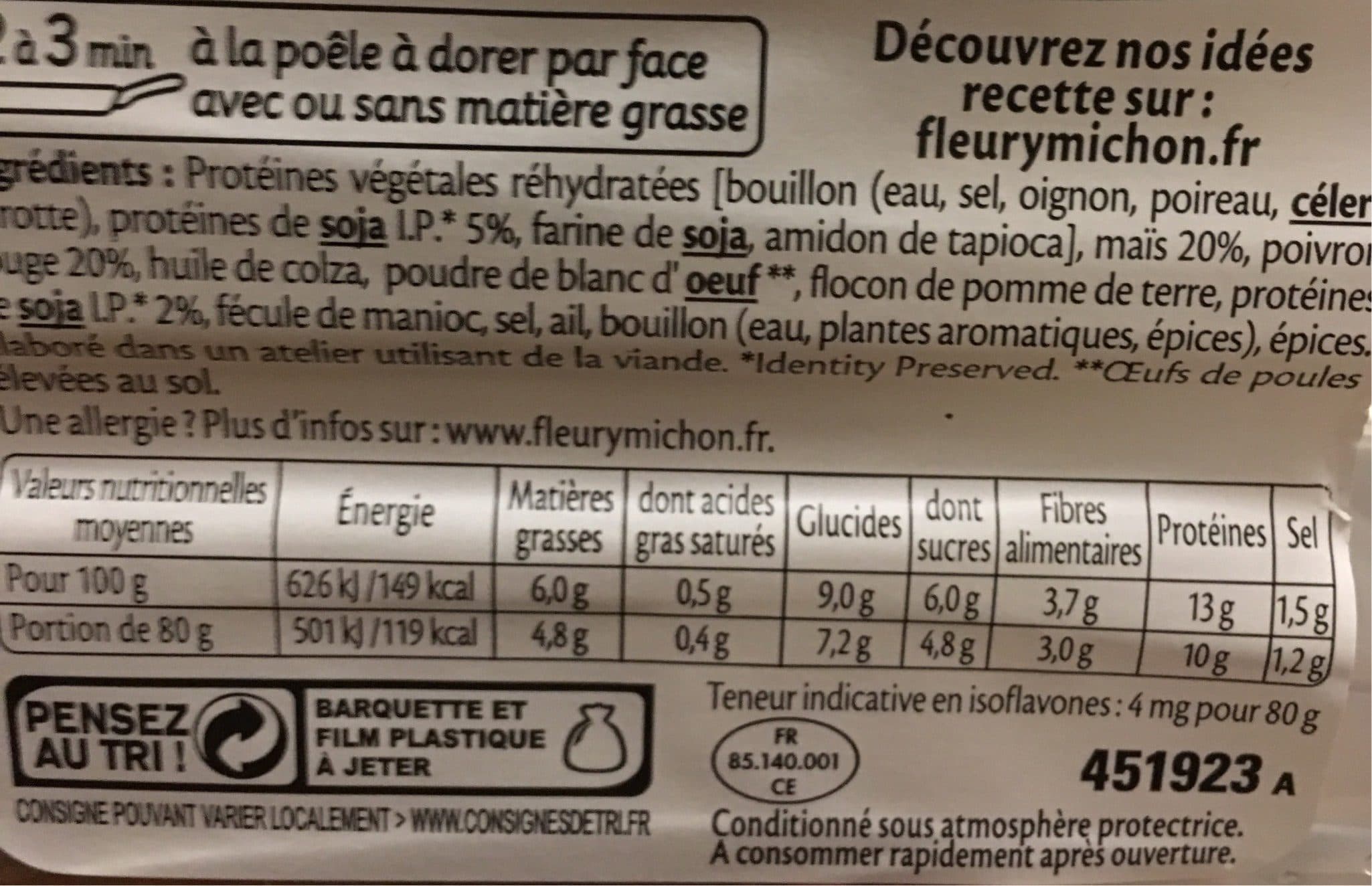 Fleury Michon Cote vegetal packshot