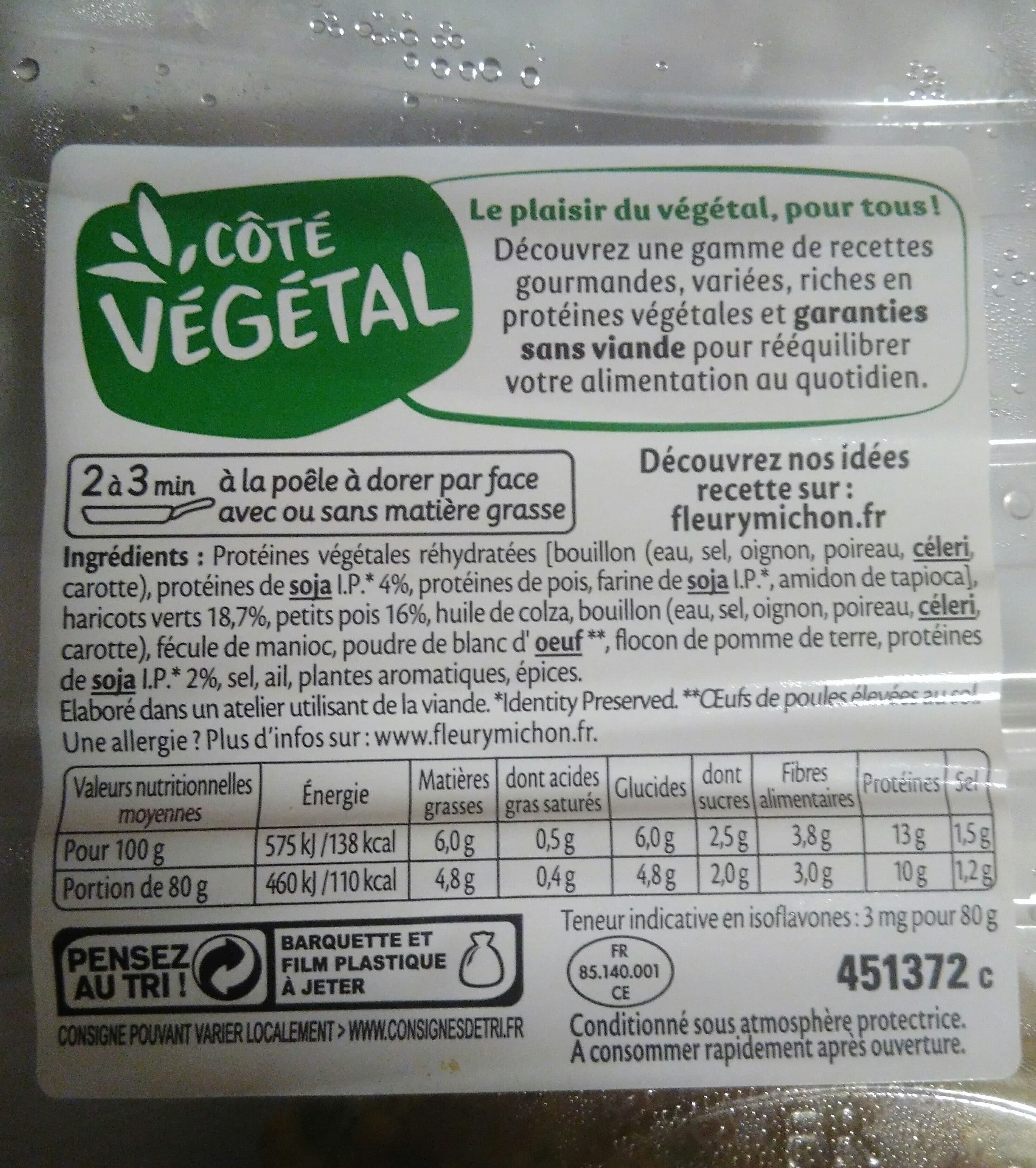 Fleury Michon Palets haricots verts & petits pois packshot