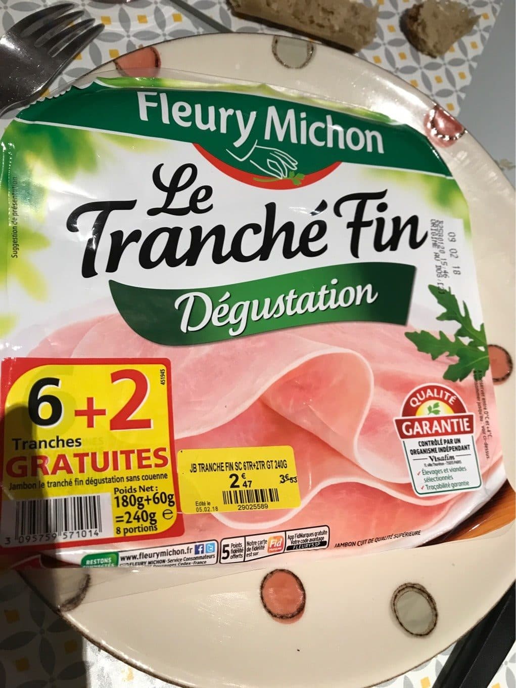 Fleury Michon Le tranchée fin packshot