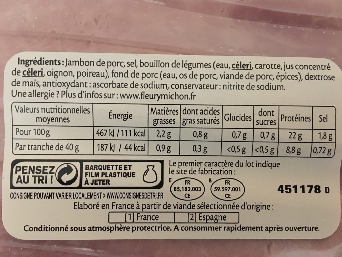 Fleury Michon Le supérieur cuit à l’étouffée packshot