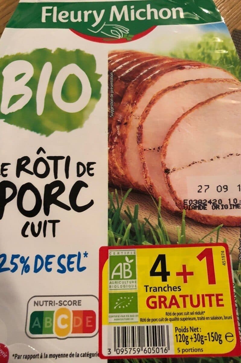 Fleury Michon Le roti de porc cuit packshot