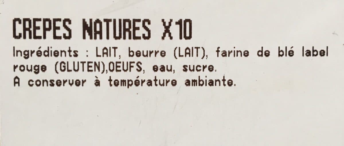 E LECLERC CRÊPES NATURE X6 Crepes Natures packshot