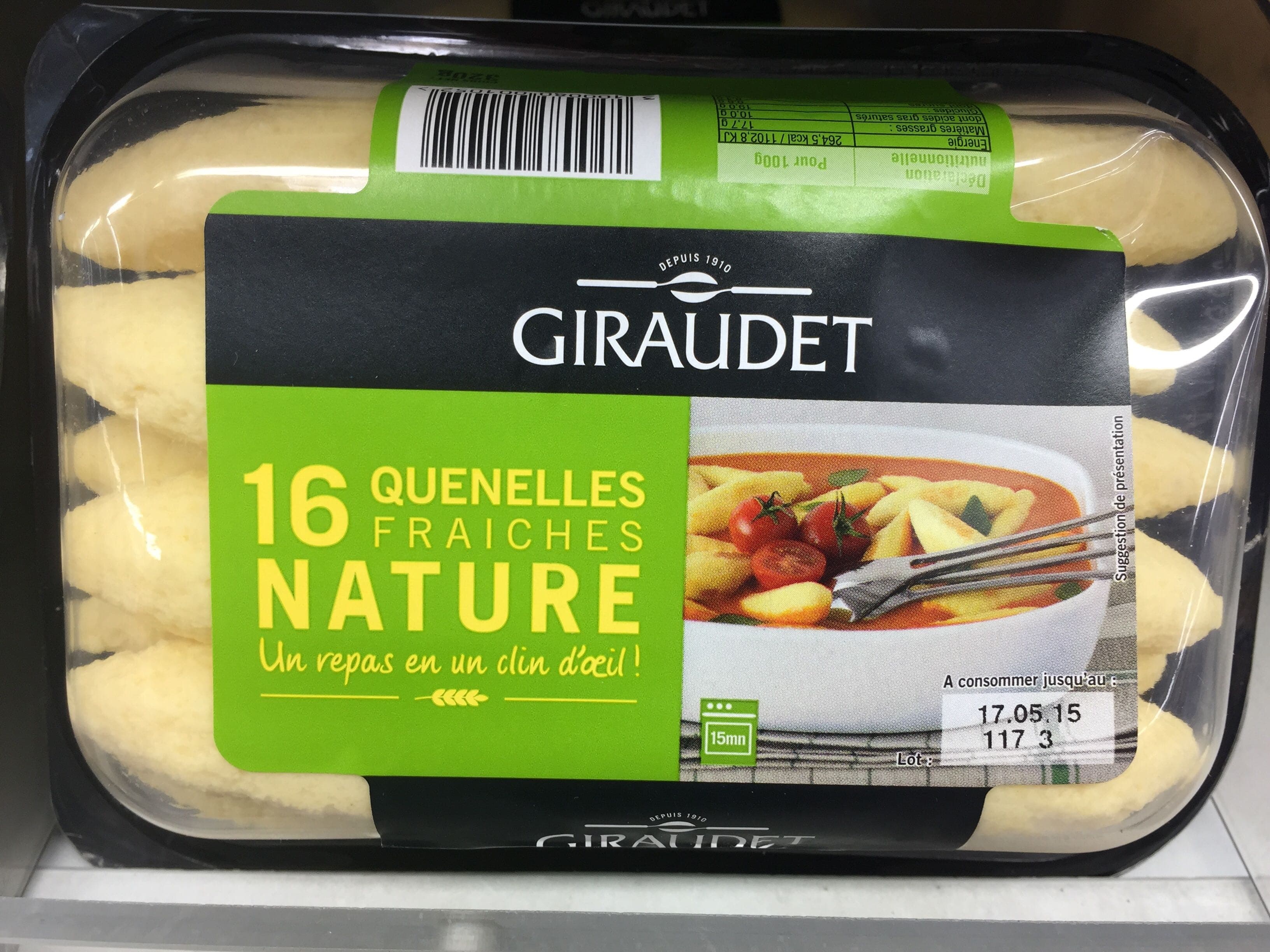 Giraudet 16 quenelles fraîche nature packshot