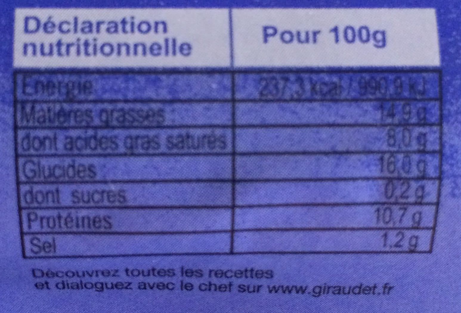 Giraudet 320G Barquette De Quenelles De Brochet packshot